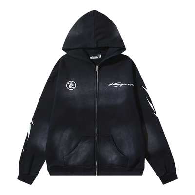 Hellstar Zip up Black Hoodie Hellstar Zip up Black Hoodie